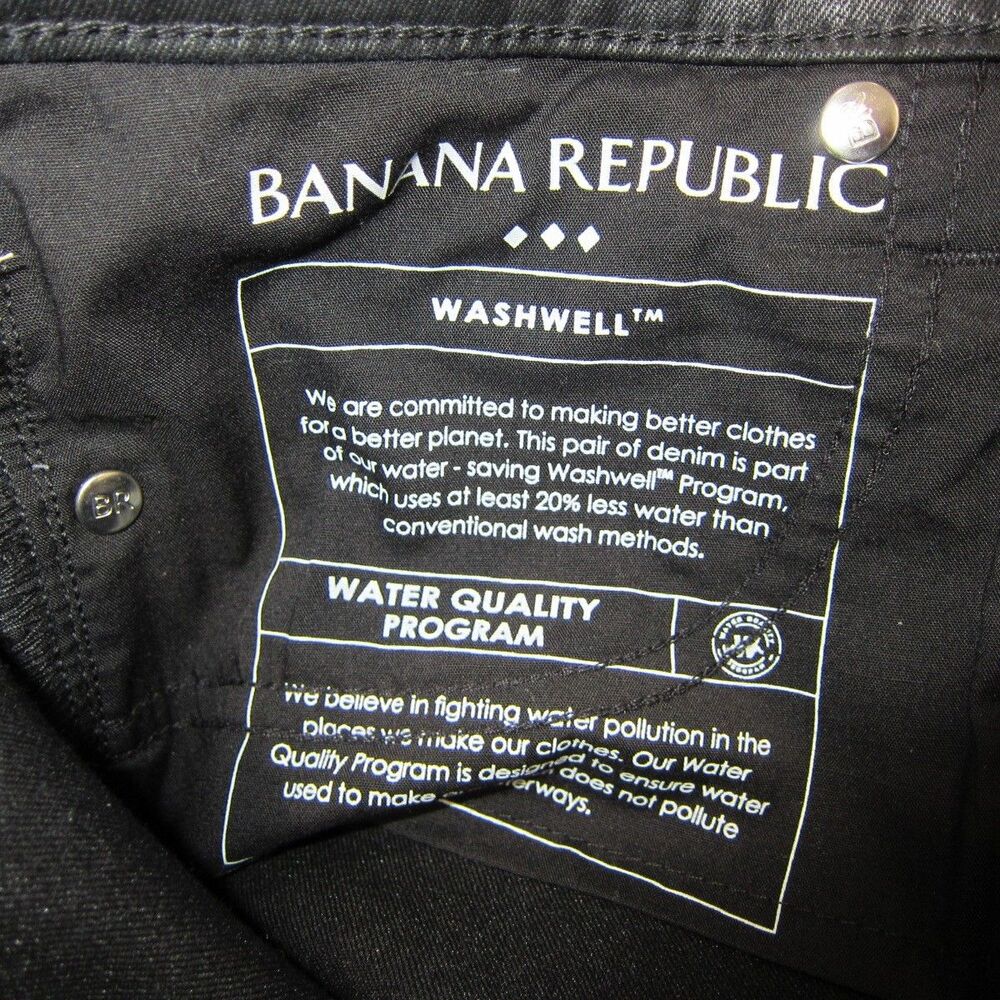 Banana Republic High Rise Skinny Coated Black Ankle Jeans Size 28, 6 Petite New! - Picture 13 of 13